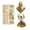 Gold, variant on SSNTSY 6pcs Candy Ornaments, Hanging Colorful Candy Cane, Sparkling Candy Decor, 1.2" x 3.1" Mini Candy Pendant with Sturdy Hooks & Wire Stands for Home Weddings Parties Commercial