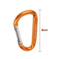 thumbnail image 6 of Ozark Trail 6 cm Orange D-Shaped Aluminum Carabiners, 2-Pack, Spring-Loaded Gate, 6 of 10