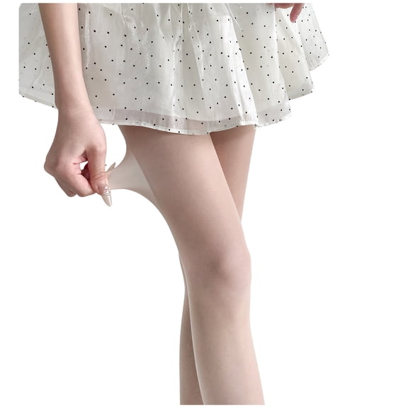 HNMKIU Women's Sheer Candy Color See Through Hosiery Delicate Alluring Style Stockings for Confidence Leggings for Women Plus Size Beige,One Size