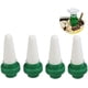 thumbnail image 1 of Regadera para plantas de vacaciones, (paquete de 4) púas de cono de riego automático de cerámica, sistema automático de riego por goteo y flores para interiores, 1 of 5