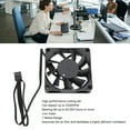 thumbnail image 3 of Ventilador PWM, Negro Silencioso PWM Control Inteligente De Temperatura PBT Ventilador Con Caja De PC Con Doble Rodamiento De Bolas Para Oficina, 3 of 7