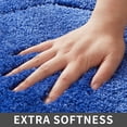 thumbnail image 3 of Extra Thick Bath Linen Rug Set Soft Plush Anti-Slip Bath Mat Water Absorbent Shaggy Polyester for Bathroom Living Room Bedroom Gray 24x36 Inches, 3 of 8