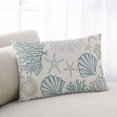 thumbnail image 2 of Vintage Coral Starfish Shell Seahorse Standard Size Pillow Cover, Pillowcase Protectors with Zipper, Breathable Decorative Throw Pillow Case Cover, Pillow Shams for Couch Sofa 20x26Inch, 2 of 7