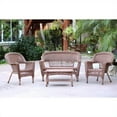 thumbnail image 1 of Jeco 4pc Wicker Conversation Set in Honey, 1 of 1
