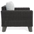 thumbnail image 5 of SAFAVIEH Couture Margarita Wicker Patio Armchair, Dark Grey/White, 5 of 11