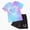 Blue, variant on kaprioy Toddler Baby Girls Summer Outfits 2T 3T 4T 5T 6T 7T 8T 9T 10T 11T 12T Short Sleeve Tie Dye T Shirt Elastic Waist Shorts 2 Piece Clothing Sets