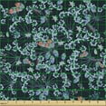 thumbnail image 2 of Ambesonne Floral Fabric by the Yard Upholstery, Vintage Style Endemic Garden, 1 Yard, Multicolor, 2 of 5