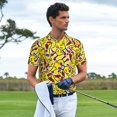 thumbnail image 3 of Fotbe Chicken Cartoon Camiseta Polo de Golf para Hombre con Estampado – Camisa Deportiva Transpirable con Cuello Abotonado-Small, 3 of 6