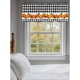 thumbnail image 3 of Maple Leaf Window Valances for Kitchen, Fall Pumpkin Vintage Farm Buffalo Plaid Rod Pocket Valances Windows Treatments Curtains for Living Room Bathroom Bedroom Decoration 54" x 18", 3 of 9