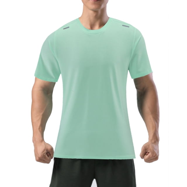 Camisas de entrenamiento para hombre de secado rápido de manga corta camisa atlética casual transpirable Top