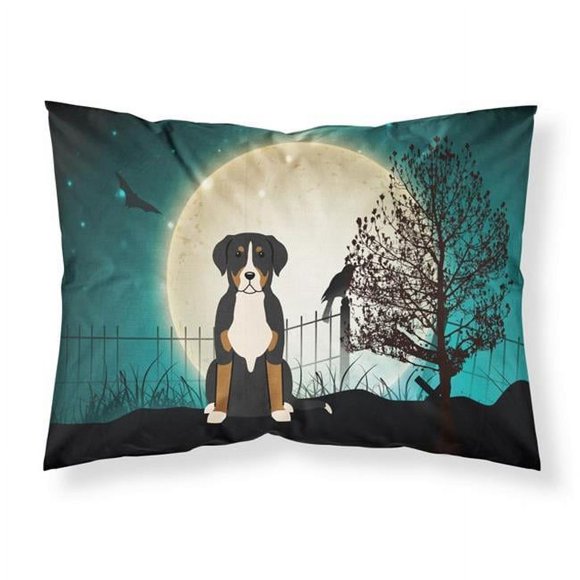 Carolines Treasures BB2227PILLOWCASE Halloween Scary Greater Swiss Mountain Dog Fabric Standard Pillowcase, 20.5 x 0.25 x 30 in.