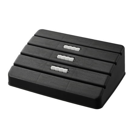 Phlegsive Roller Footstool Desk Footrest Ergonomic Work Black PP 37.5x26x12cm