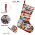 thumbnail image 5 of Sagwa la Gatita Siamesa China Tema: Calcetines de Navidad, fino lino blanco para colgar en escaleras y chimenea, decoración navideña para el hogar, regalo de Navidad. 45cm × 32cm, 5 of 5