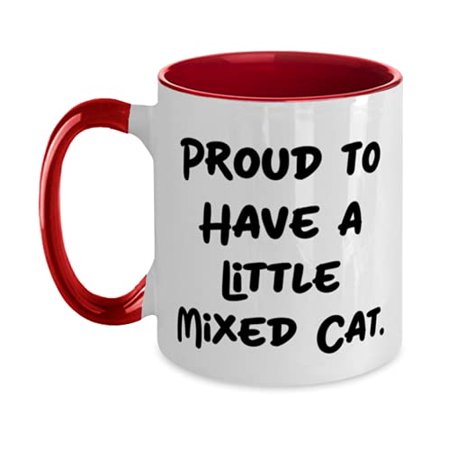 

Mixed Cat s For Cat Lovers Proud to Have a Little Mixed Cat Inspirational Mixed Cat Two Tone 11oz Mug Cup From Friends