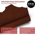 thumbnail image 2 of ELW Grass Fed Leather 8-10 oz. 3-4mm Heavy Duty Pre-Cut 15-18 SQ FT Whiskey Brown Full Grain Cowhide for Tooling, Carving, Holsters, Belts, Bags, Boots, Shoes, Repair, Knife Sheaths, Furniture, 2 of 7