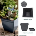 thumbnail image 5 of HC Companies ECA12000 12 In Eclipse Planter w/ Attached Saucer, Slate Blue, 5 of 6
