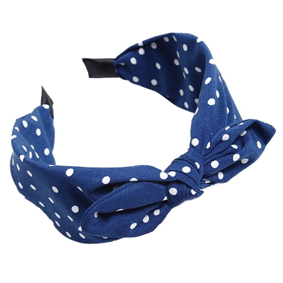 Headbands for Women Polka Dot Bowknot Wide Cloth Headwrap Hair Hoop
