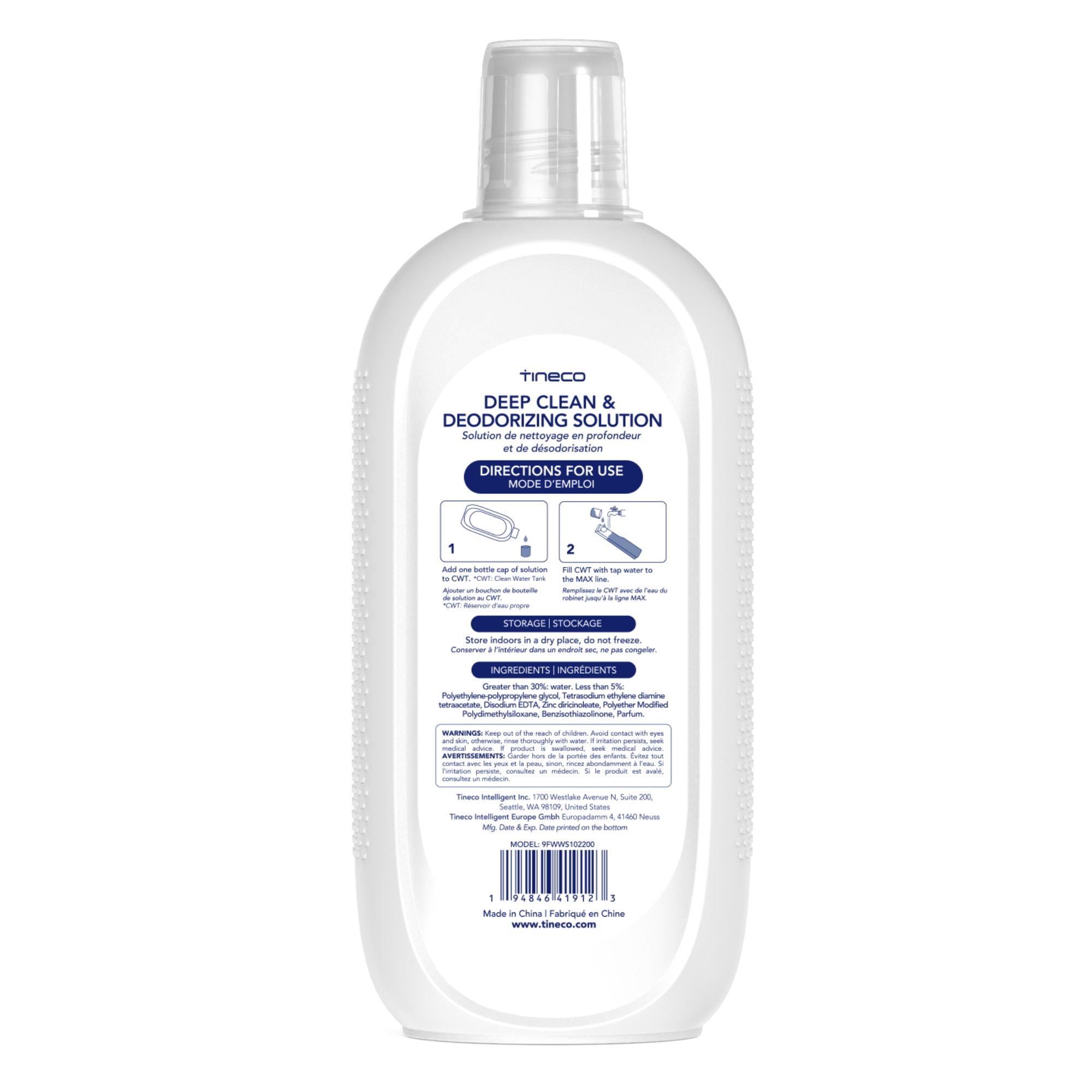 10 Bottles Compatible With Tineco Cleaning Solution Pet 500ml Per