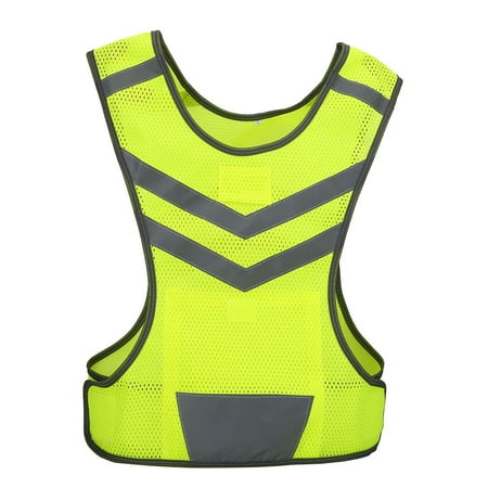 HERCHR High Visibility Adjustable Reflective Safety Vest for Outdoor Sports Cycling Running Hiking,Sport Vest, High Visibility