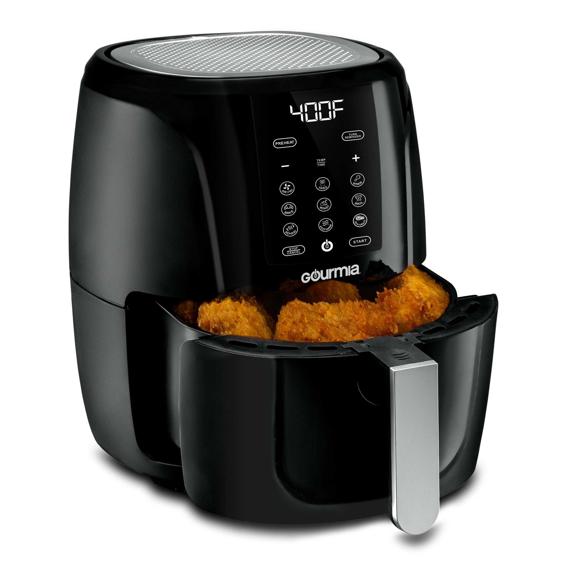 Air Fryers, Gourmia GAF556 5-Quart Digital Air Fryer - No Oil Healthy Frying  - 12 One-Touch Cooking Functions - Guided Cooking Prompts - Easy Clean-Up -  Recipe Book Included