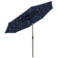 thumbnail image 1 of Gymax Parasol Solaire de 9 Pi à DEL pour Patio, Marché, Acier Inclinable avec Manivelle, Extérieur, Bleu Marine, 1 of 6