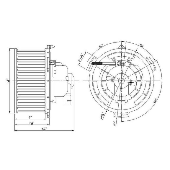 TYC 700094 HVAC Blower Motor Fits 2009 Mazda 3