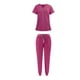 thumbnail image 4 of Conjunto de uniforme exfoliante para mujer, ropa de trabajo, cuello en V transpirable y pantalones deportivos para tienda de mascotas Rosa, 4 of 10