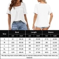 thumbnail image 2 of Camiseta Dulce Blusa de mujer para mujer, camiseta holgada de moda sencilla para uso diario (blanco S) Cgtredaw para Mujer Blanco T XL, 2 of 6