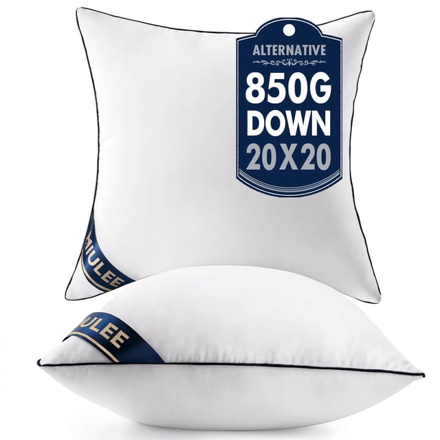 Insertos de almohada MIULEE de 20 x 20 pulgadas Premium Down Alternative x2