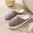 thumbnail image 5 of Penkiiy Warm Slippers for Women Cotton Slippers for Women, Fall And Winter Couple Home Slippers, Indoor Confinement Shoes, Warm Cotton Shoes, Non-Slip Cotton Slippers, Coffee Slippers, 5 of 7