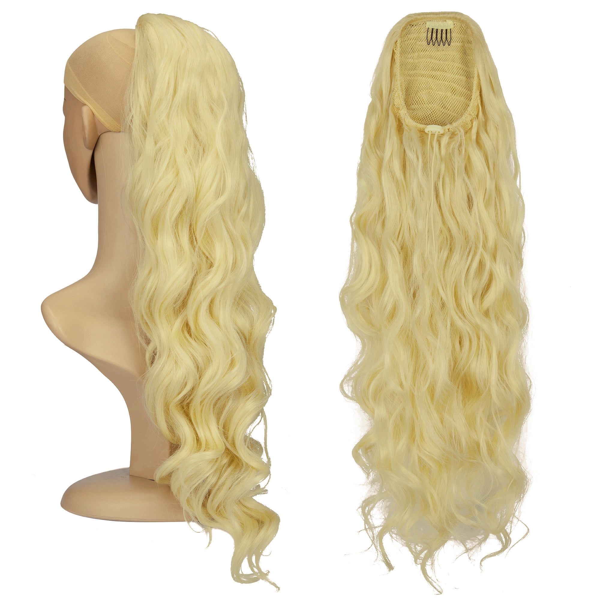 LELINTA 24 Inch Curly Pony Hair Extension Women Synthetic Drawstring