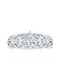 thumbnail image 4 of Certified Pear Lab Grown Diamond Filigree Engagement Ring, 0.6 Carat, EF-VS Quality, 14K White Gold, US 12.50, 4 of 8