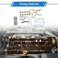 thumbnail image 2 of Unique Bargains 1Set Kit de Cadena de Tiempo para Chevrolet Trax 2015-2021 Junta de Metal de Sellado Duradera Tono Plateado Sello de Engranaje de Tensión de Cadena, 2 of 7
