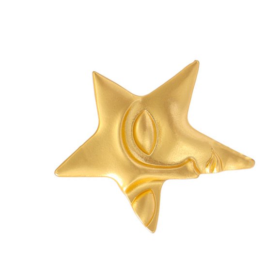 Elegant Silver Gold Plated Brooch Pins for Women and Men Face and Star Designs Lapel Pin Perfect for Dresses and Shawls