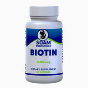 Biotin 10000mcg - Biotin Supplement - Vitamins for Women and Men - 60 capsules - Gluten Free - non-GMO - SOAM VITAMINS