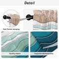 thumbnail image 5 of Teal Blue Ombre Stripe Kitchen Curtains, Abstract Summer Beach Coastal Light Filtering Window Curtain Panels, 2Pcs Rod Pocket Window Treatments Set for RV Dining Room Study Room 42x45 Inches, 5 of 9