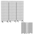 thumbnail image 2 of Aqzb 3 Panel 70.87 x 65.75 x 13.78 in Office Room Privacy Protect Space Divider Portable Partition,Wall Folding Cubicle Indoor Freestanding Acoustic Partition Temporary for Office Room Light Grey, 2 of 3