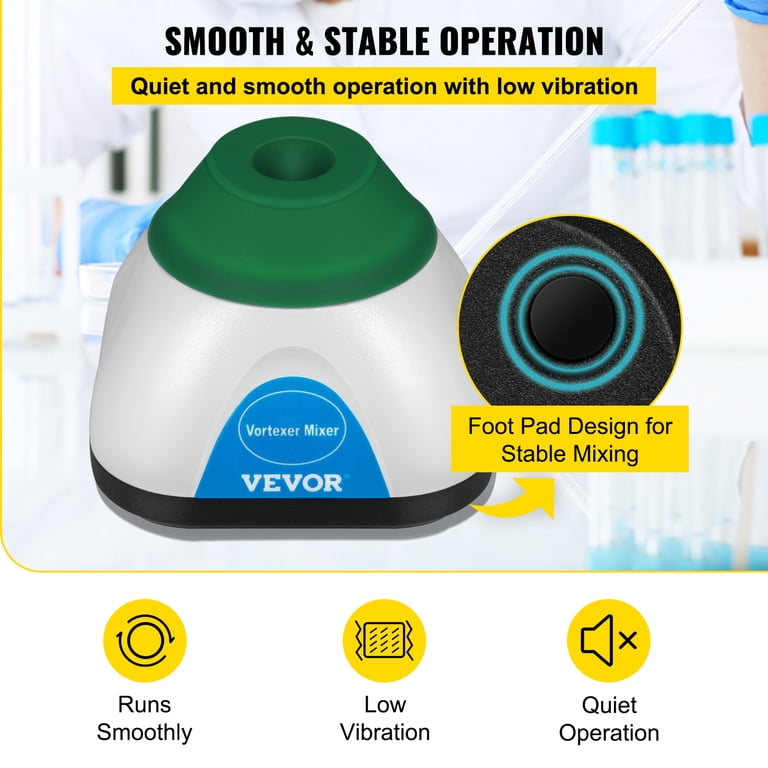 VEVOR Vortex Mixer, 6000rpm Mini Vortex Mixer Shaker, Touch Function  Scientific Lab Vortex Shaker, Mix Up to 50mL, 6mm Orbital Diameter for Test  Tube, Tattoo Ink, Nail Polish, Eyelash Adhesives, Paint -