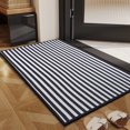 thumbnail image 1 of Puntoco Alfombrilla de baño a rayas para puerta de baño, alfombrilla antideslizante para puerta de baño, alfombrilla de secado rápido que absorbe el agua para el baño, tamaño mediano, 1 of 3