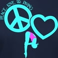 thumbnail image 3 of CafePress - PEACE LOVE DIVING Women's Dark T Shirt - Women's Traditional Fit Dark T-Shirt, 3 of 4