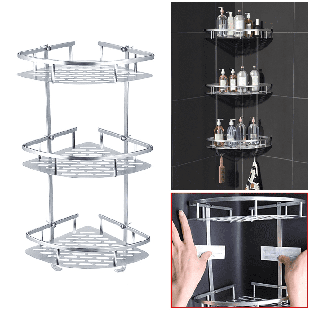Vdomus 3 Pack Corner Shower Caddy Shelf, No Drilling, Rust Proof, 9.17 H  9.25 L 1.97 W - Fry's Food Stores