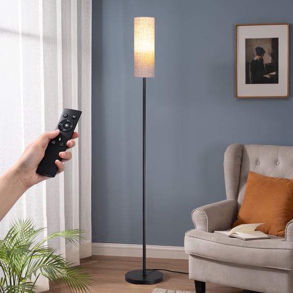 EDISHINE 65in Floor Lamps with Remote for Living Room, 2700K-6000K, Standing Tall Lamp with Night Light Mode and Timer, LED Bulb Included, Black