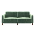 DHP Pin Tufted Transitional Futon, Light Green Velvet