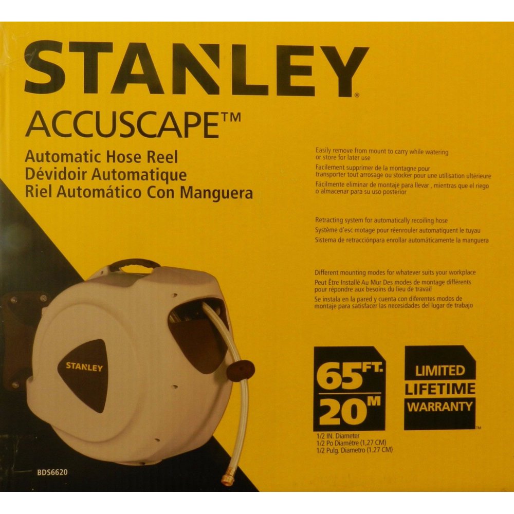 Stanley 65ft /20m Automatic Retractable Hose Reel