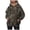 Brown, variant on Womens Zip Up Hoodies Fall Winter Loose Fit Hooded Long Sleeve Puff One Shoulder with Pocket Floral Leisure Cotton (Brown,S)