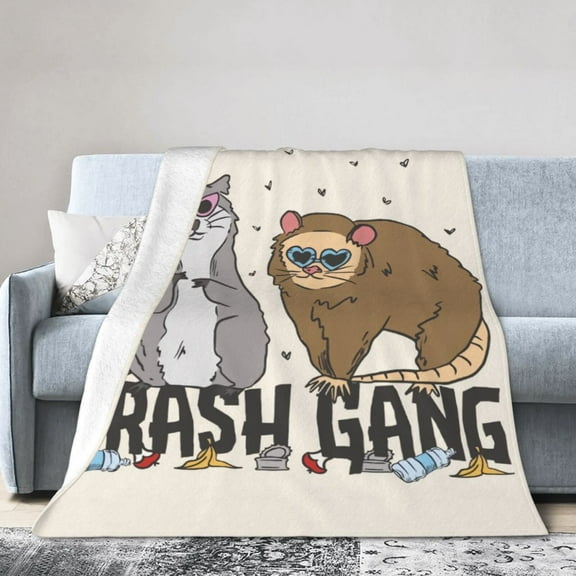 Raccoon And Possum Blanket Gifts For Kids Adults - Lightweight Throw Blanket For Bedroom Living Room Decor Soft Fuzzy Fleece Cozy Plush Bed Couch 40"X30"