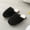 Black, variant on Plush Fuzzy Closed-Toe House Slippers for Women Soft & Warm Multi-Color