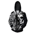 thumbnail image 2 of Sudadera con capucha informal de otoño para hombre, sudadera con cremallera, sudadera moderna y versátil, sudadera con capucha de calavera, sudadera con capucha holgada gótica, ropa Ma, 2 of 5