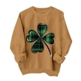 thumbnail image 2 of ClodeEU Womens Saint Patrick's Day Print Sweatshirt ，Classic Long Sleeve Crewneck Pullover Yellow,Womens Plus XS, 2 of 6