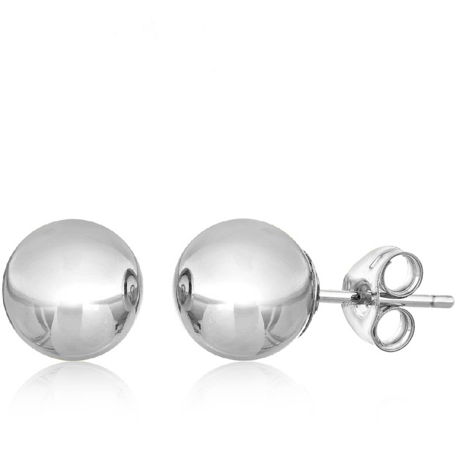 Sterling Silver 8mm Ball Drop Dangle Earrings